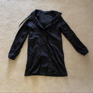 Lululemon lightweight trench style coat black 2
